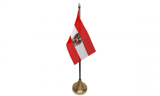 Österreich mit Adler Tisch-Fahne gedruckt | 10 x 15 cm
